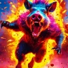 Colorful Tasmanian Devil Diamond Painting