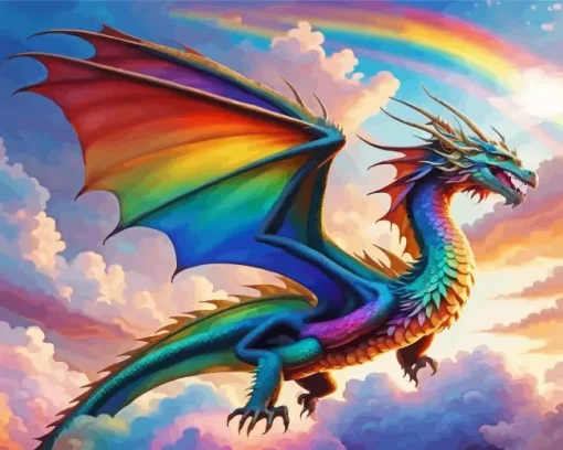 colorful rainbow flying Diamond Paintings