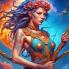 Cool Female Sagittarius Diamond Painting