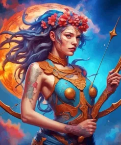 Cool Female Sagittarius Diamond Painting