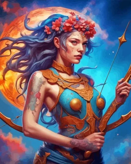 Cool Female Sagittarius Diamond Painting