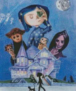 coraline movie poster Diamond With Numbers