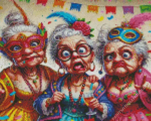 Crazy Old Ladies Diamond Paintings