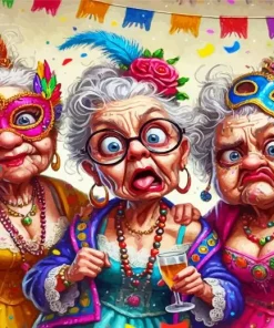 Crazy Old Ladies Diamond Paintings