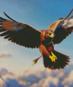 Cute Black Kite Diamond Painting