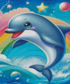 Cute Dolphins Diamond Paintings