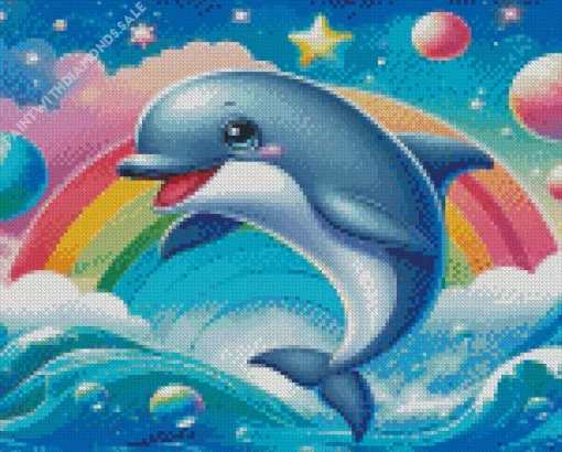 Cute Dolphins Diamond Paintings