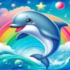 Cute Dolphins Diamond Paintings