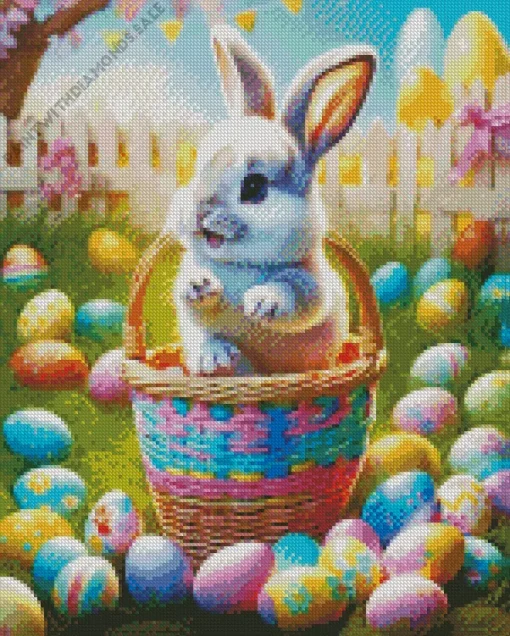 Cute Easter Bunny Diamond Painting