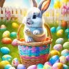 Cute Easter Bunny Diamond Painting