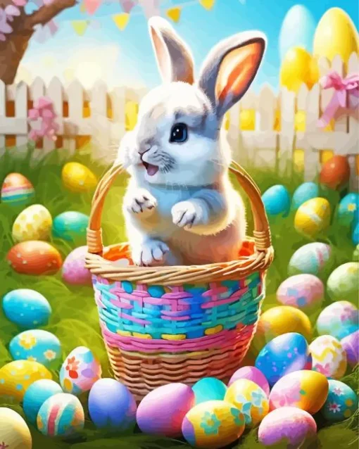 Cute Easter Bunny Diamond Painting