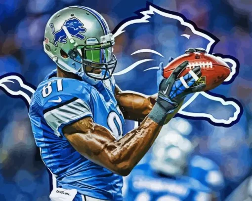 Detroit Lions American Football Player Diamond Painting