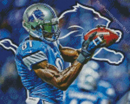 Detroit Lions American Football Player Diamond Painting