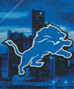 Detroit Lions Logo Art Diamond Painting