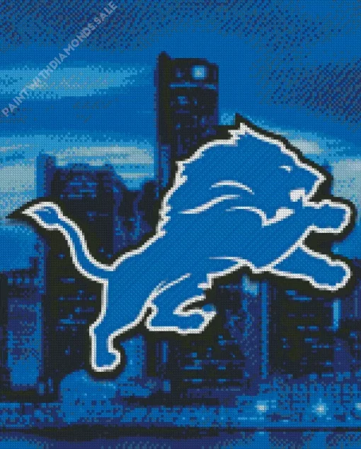 Detroit Lions Logo Art Diamond Painting