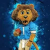 Detroit Lions Mascot Diamond Painting