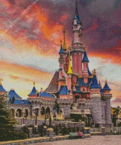 Disney Castle Sunset Diamond Painting