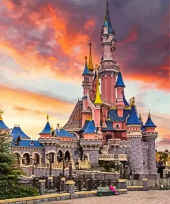 Disney Castle Sunset Diamond Painting