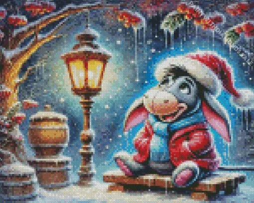 Disney Christmas Eeyore Diamond Painting