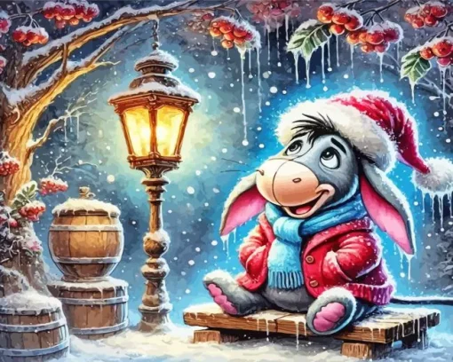 Disney Christmas Eeyore Diamond Painting