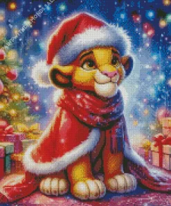 Disney Christmas Simba Diamond Painting