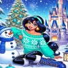 Disney Christmas Jasmine Diamond Painting