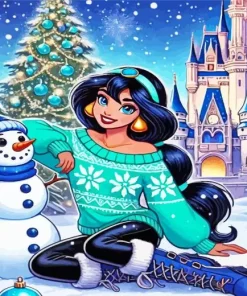 Disney Christmas Jasmine Diamond Painting