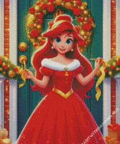 Disney Christmas Princess Ariel Diamond Painting