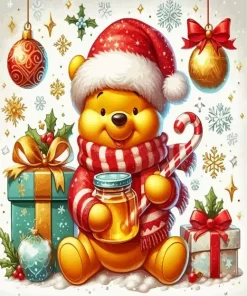 Disney Christmas Winnie The Pooh Diamond Painting