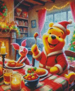 Disney Christmas Winnie the Pooh Diamond Painting