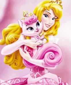 disney princess aurora and her cat Diamond Paintings