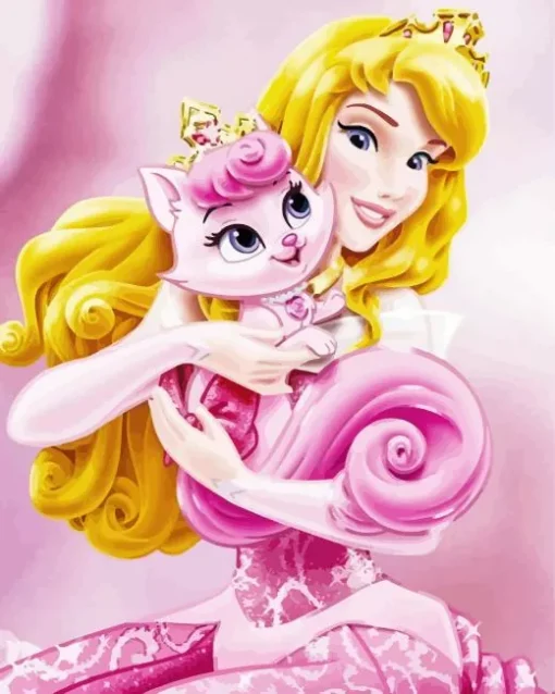 disney princess aurora and her cat Diamond Paintings