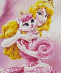 disney princess aurora and her cat Diamond Paints