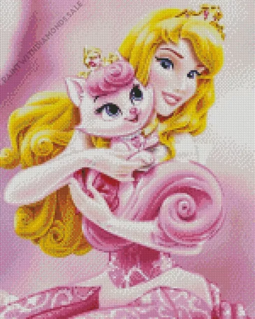 disney princess aurora and her cat Diamond Paints