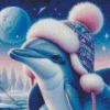 Dolphin In Winter Diamond Paintings