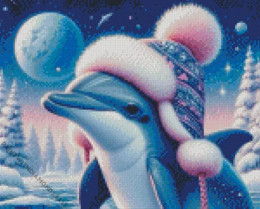 Dolphin In Winter Diamond Paintings