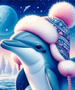 Dolphin In Winter Diamond Paintings