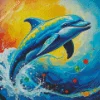 Dolphin Splash Diamond Paintings