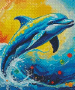 Dolphin Splash Diamond Paintings