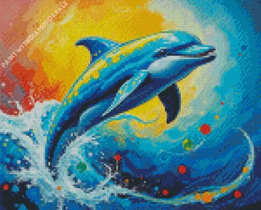 Dolphin Splash Diamond Paintings