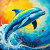 Dolphin Splash Diamond Paintings