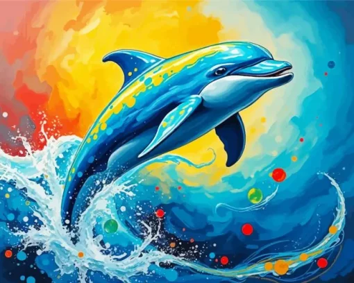 Dolphin Splash Diamond Paintings