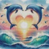 Dolphins Couple Diamond Painting