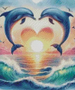 Dolphins Couple Diamond Painting