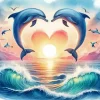 Dolphins Couple Diamond Painting