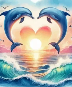 Dolphins Couple Diamond Painting