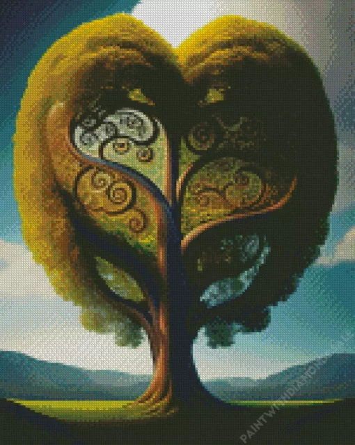 Heart Tree Of Life Art Diamond Painting