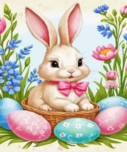 Aesthetic Easter Bunny Diamond Paintings