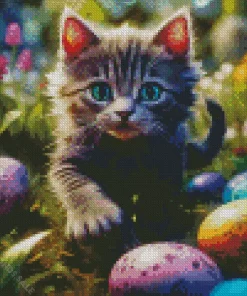 Easter Cat Diamond Painitng