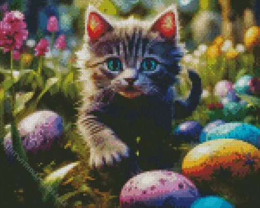 Easter Cat Diamond Painitng